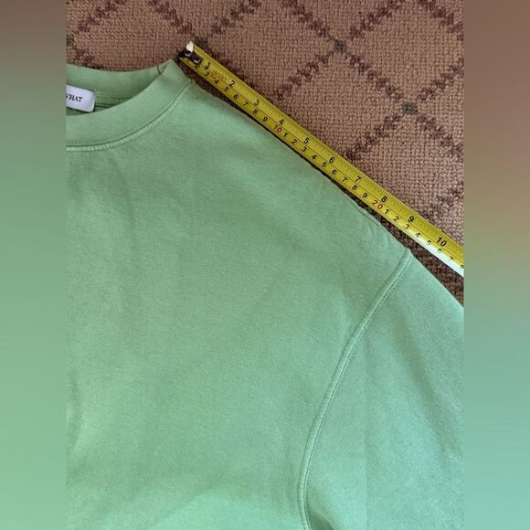 WeWoreWhat Oversized Mid weight Sweatshirt washed out Green M - Picture 8 of 8